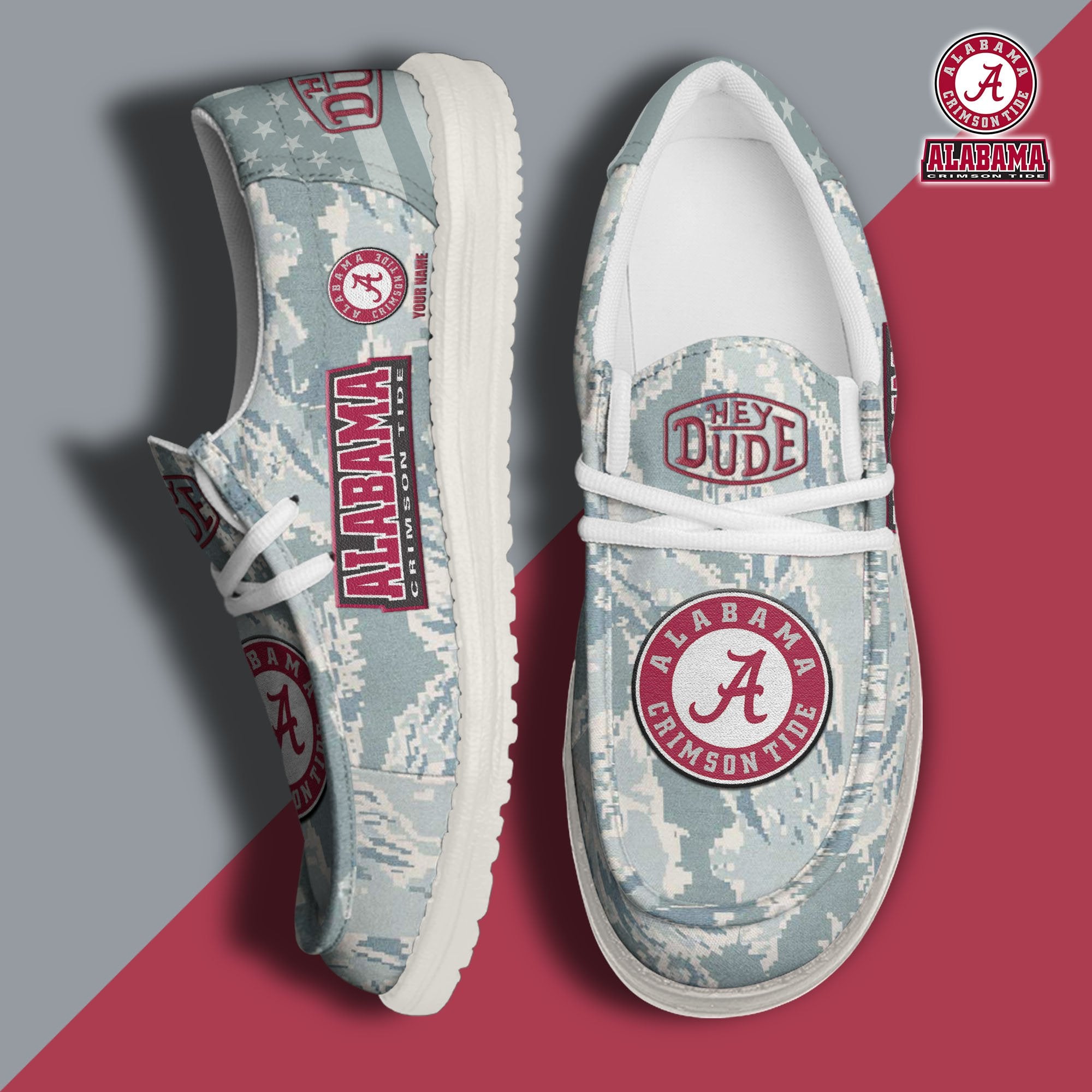 Alabama Crimson Tide Lace Up Loafers 2026