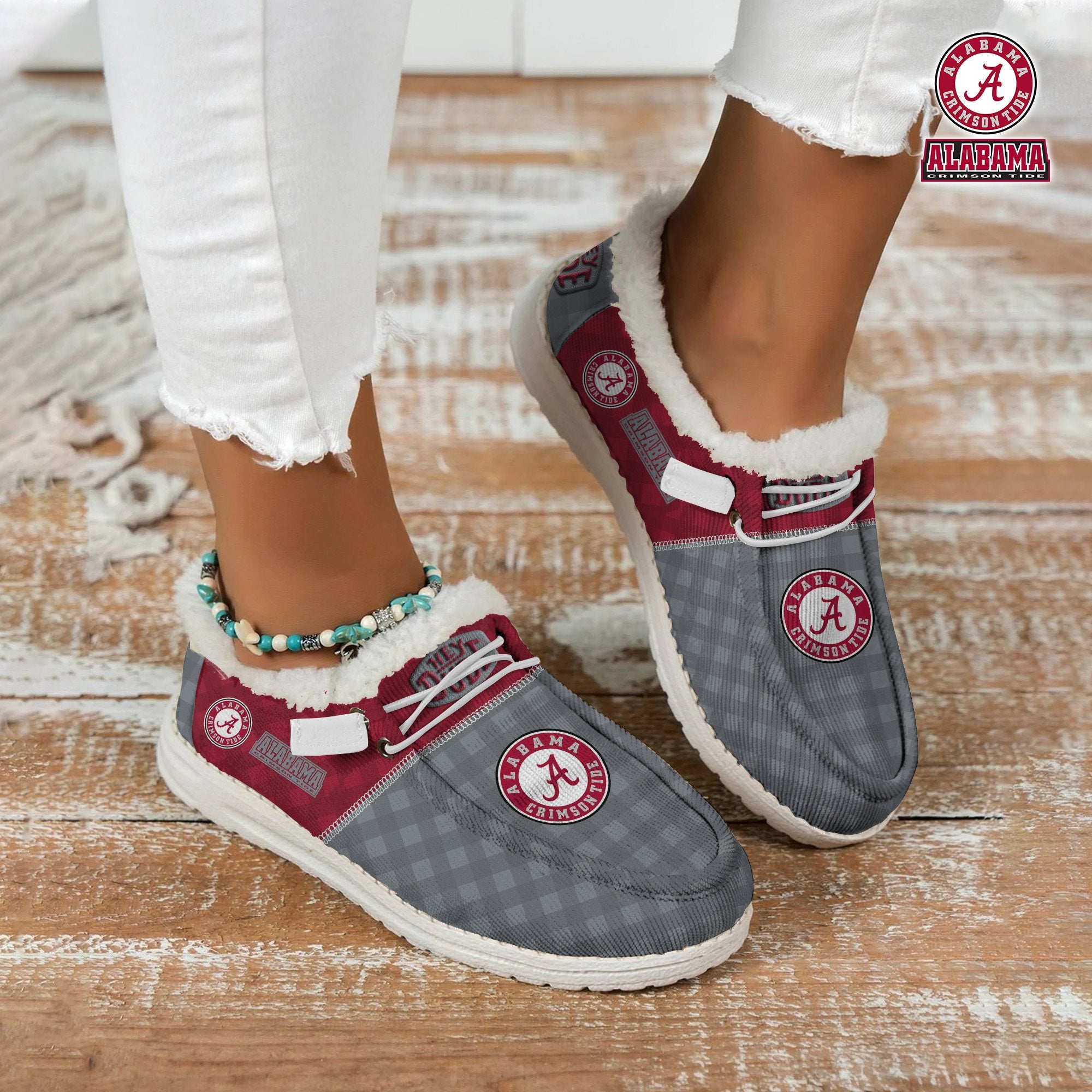 Alabama Crimson Tide Lace Up Loafers 2026