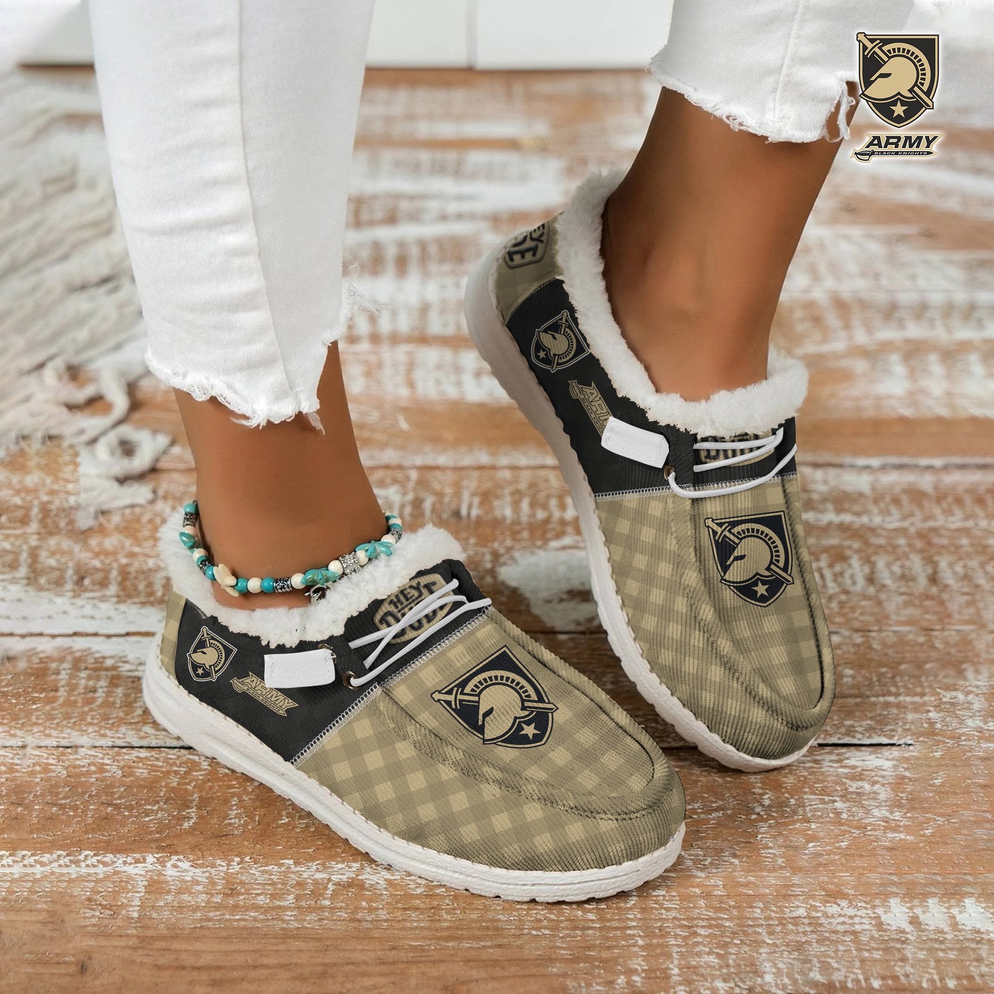 Army Black Knights Lace Up Loafers 2026