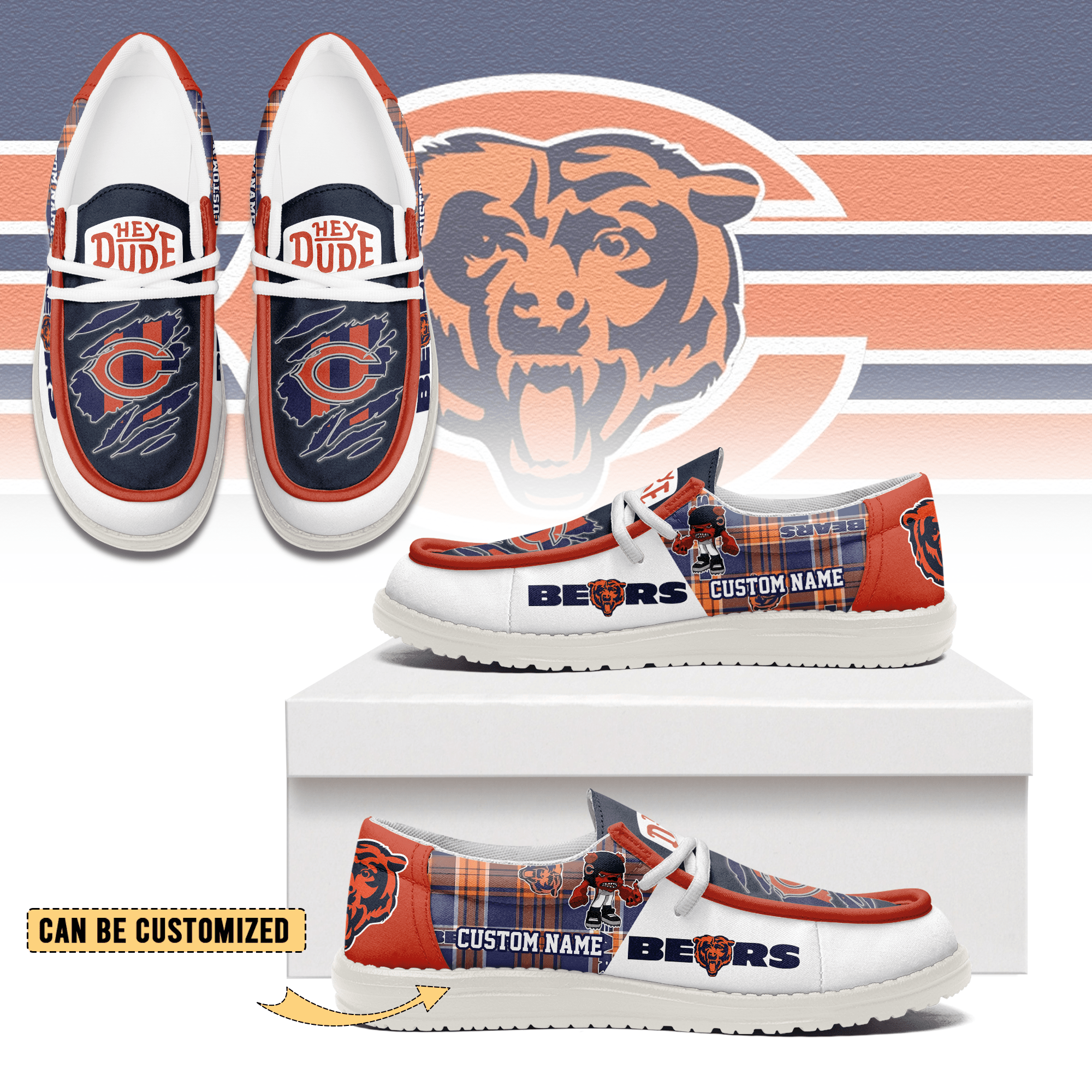 Chicago Bears Lace Up Loafers 2026