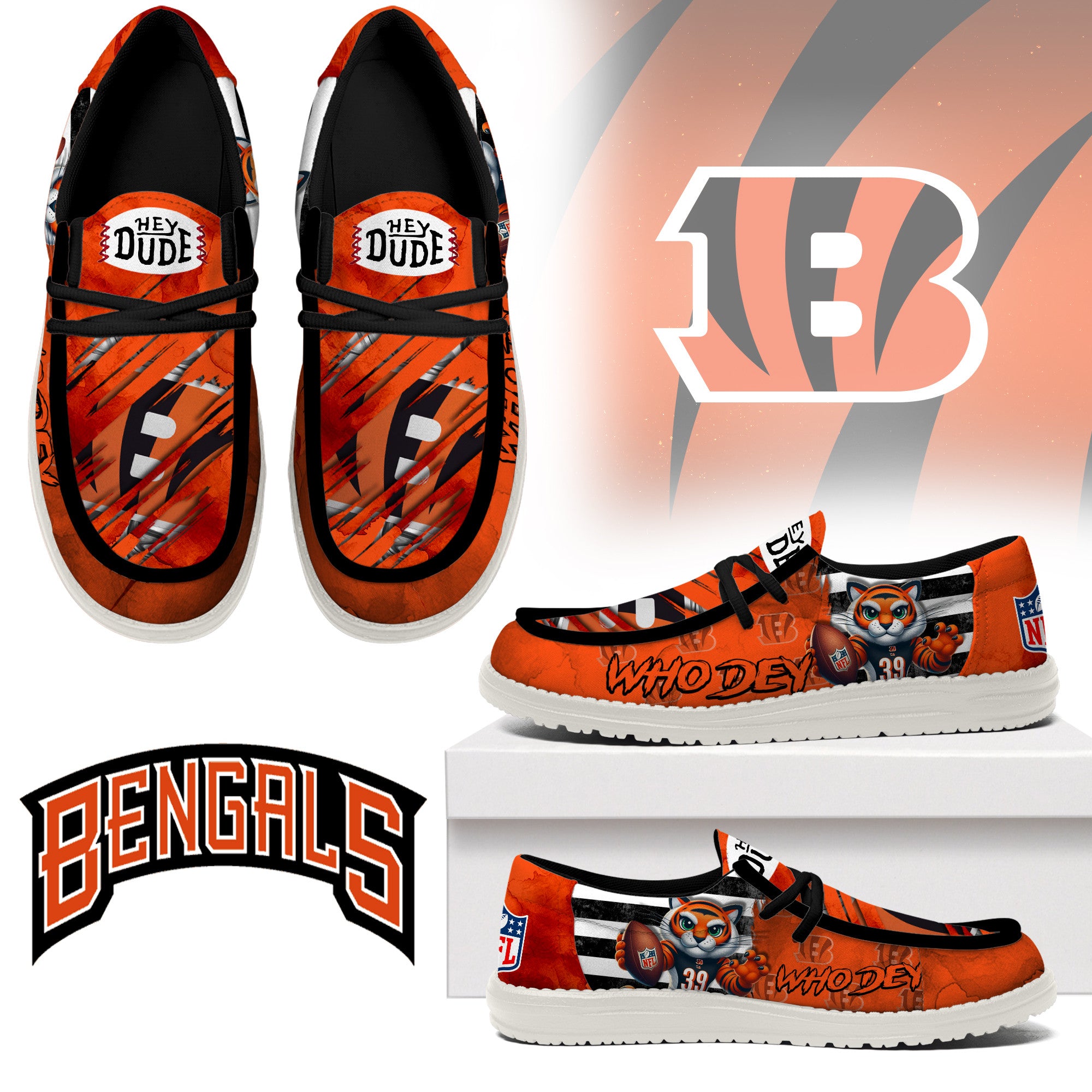 Cincinnati Bengals Lace Up Loafers 2026