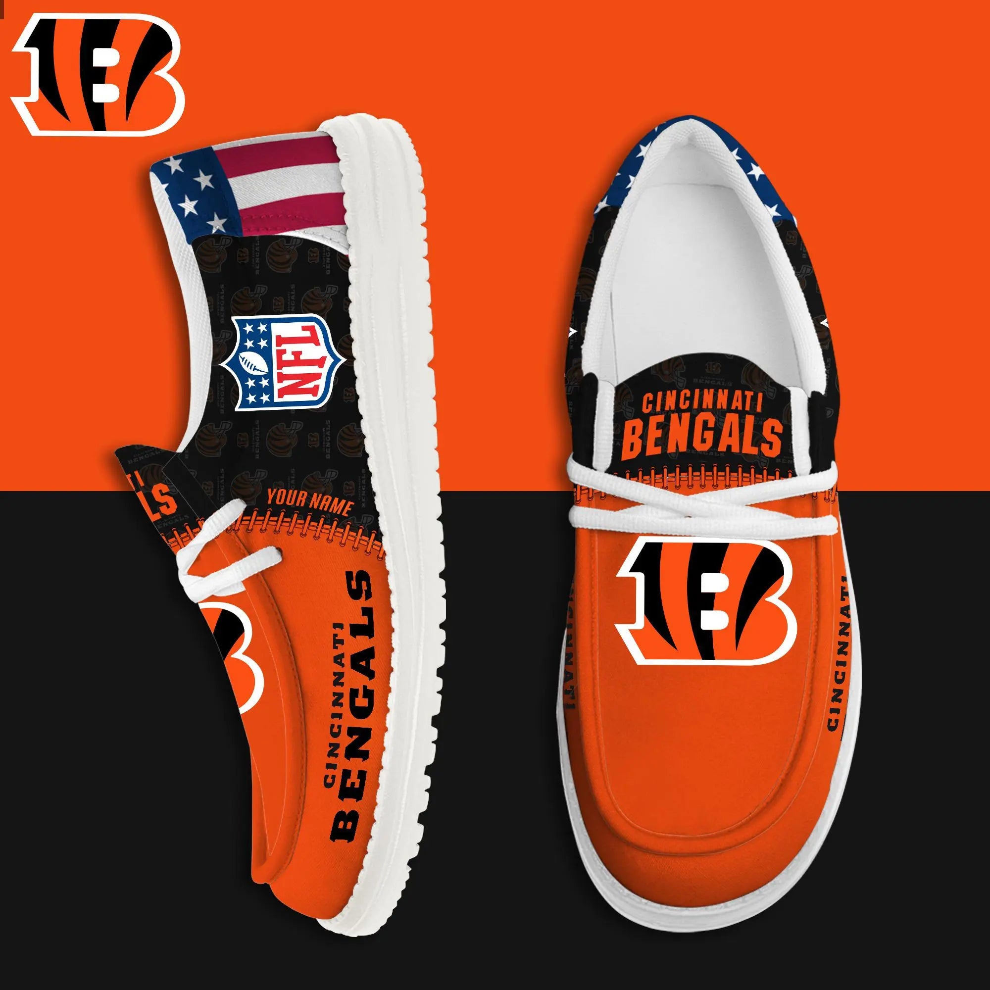 Cincinnati Bengals Lace Up Loafers 2026