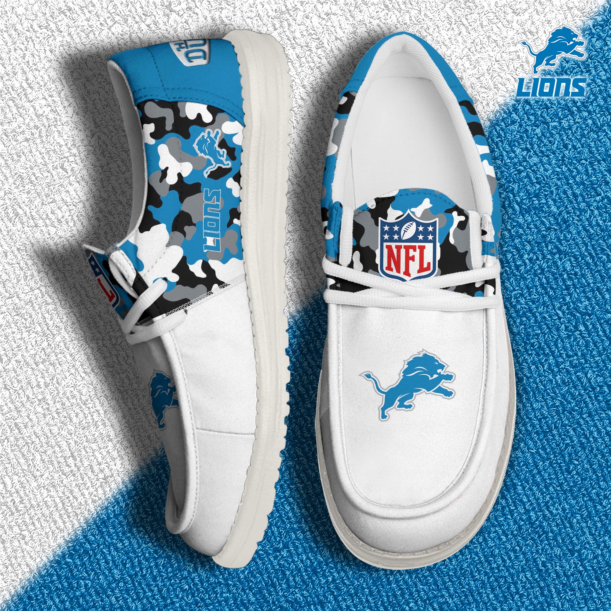 Detroit Lions Lace Up Loafers 2026