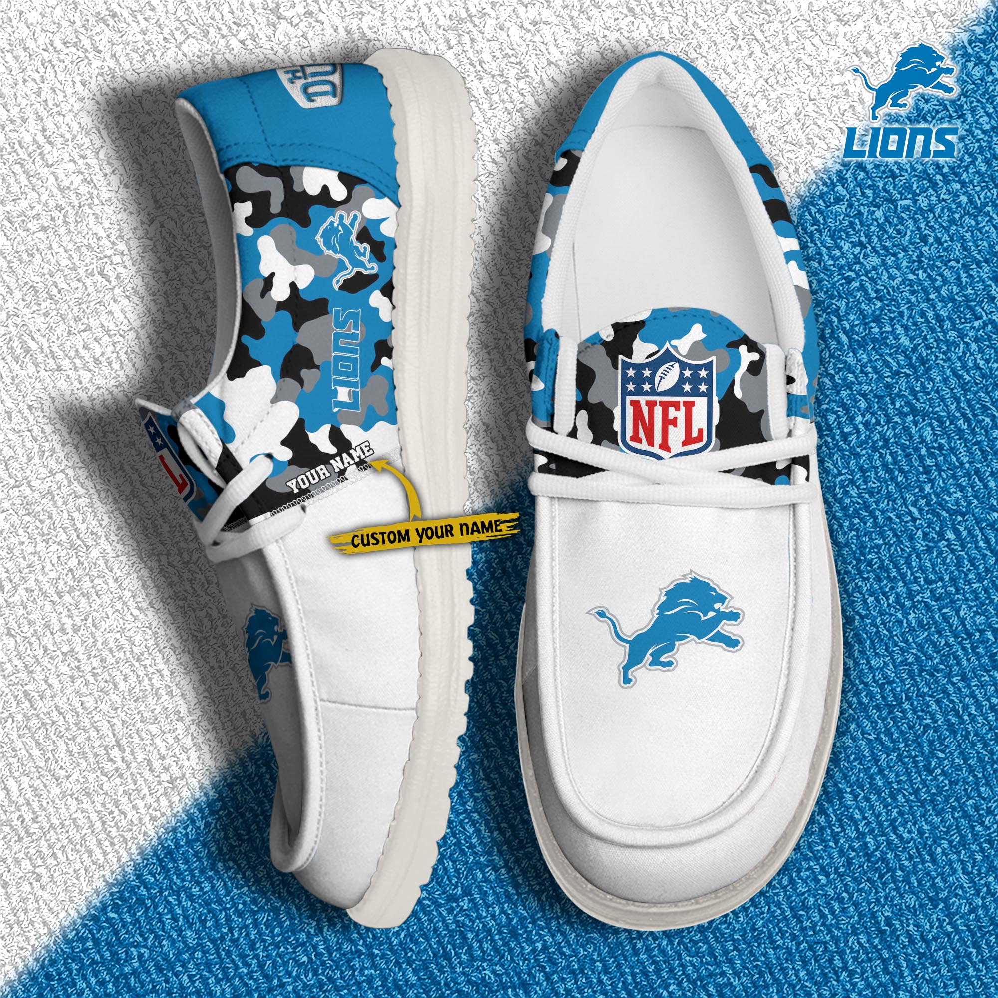 Detroit Lions Lace Up Loafers 2026