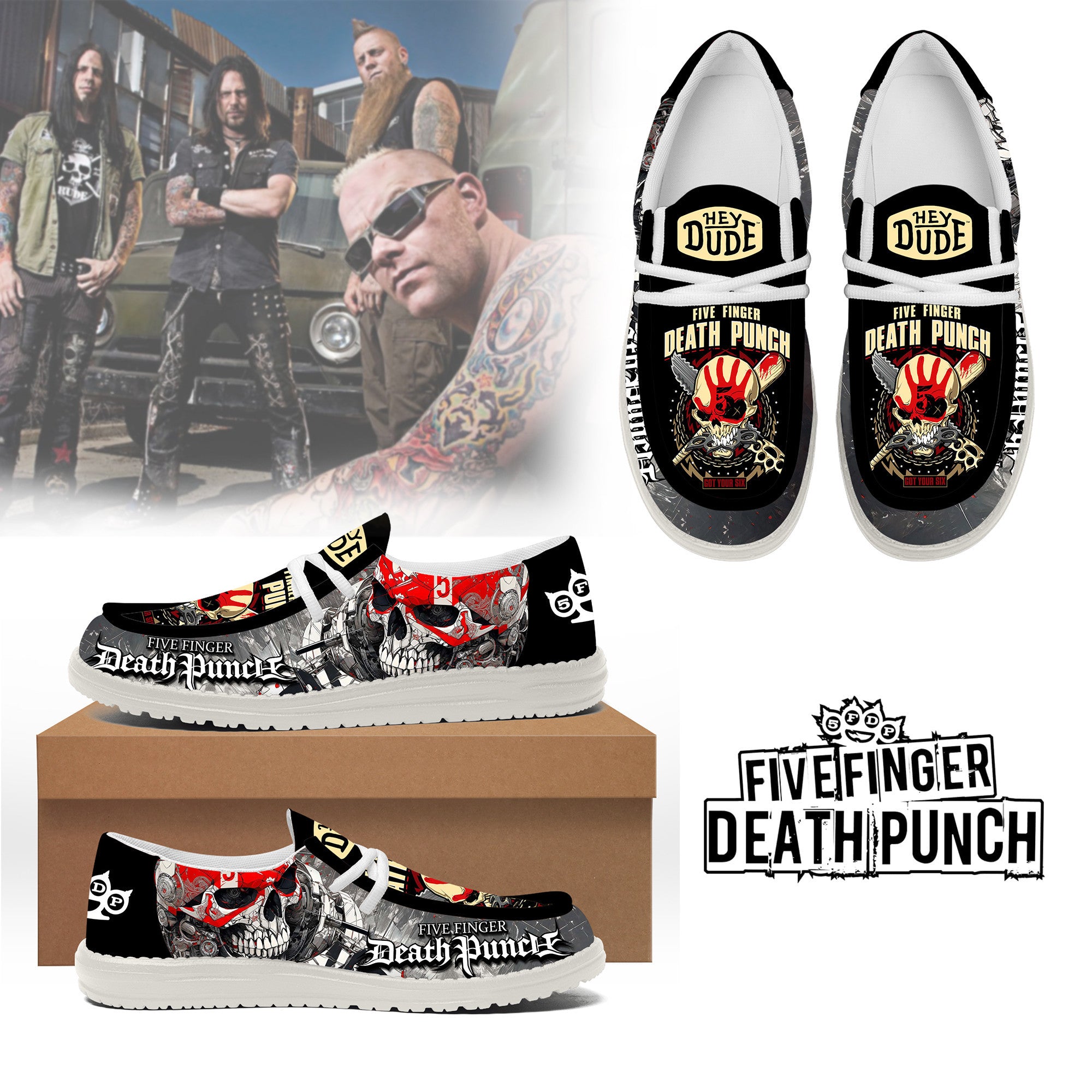Five Finger Death Punch Lace Up Loafers 2026