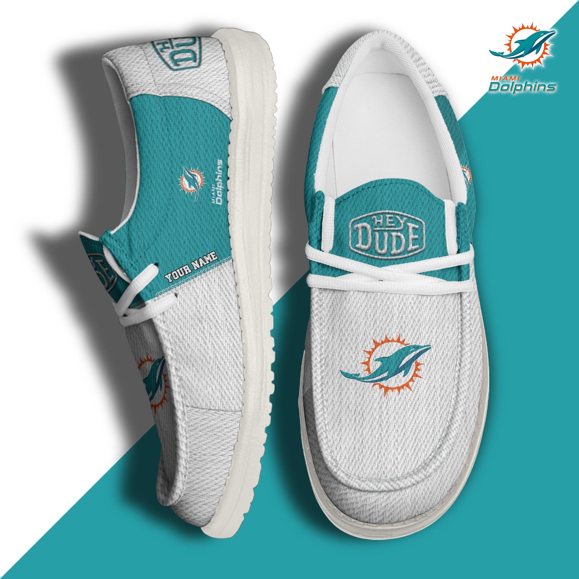 Miami Dolphins Lace Up Loafers 2026
