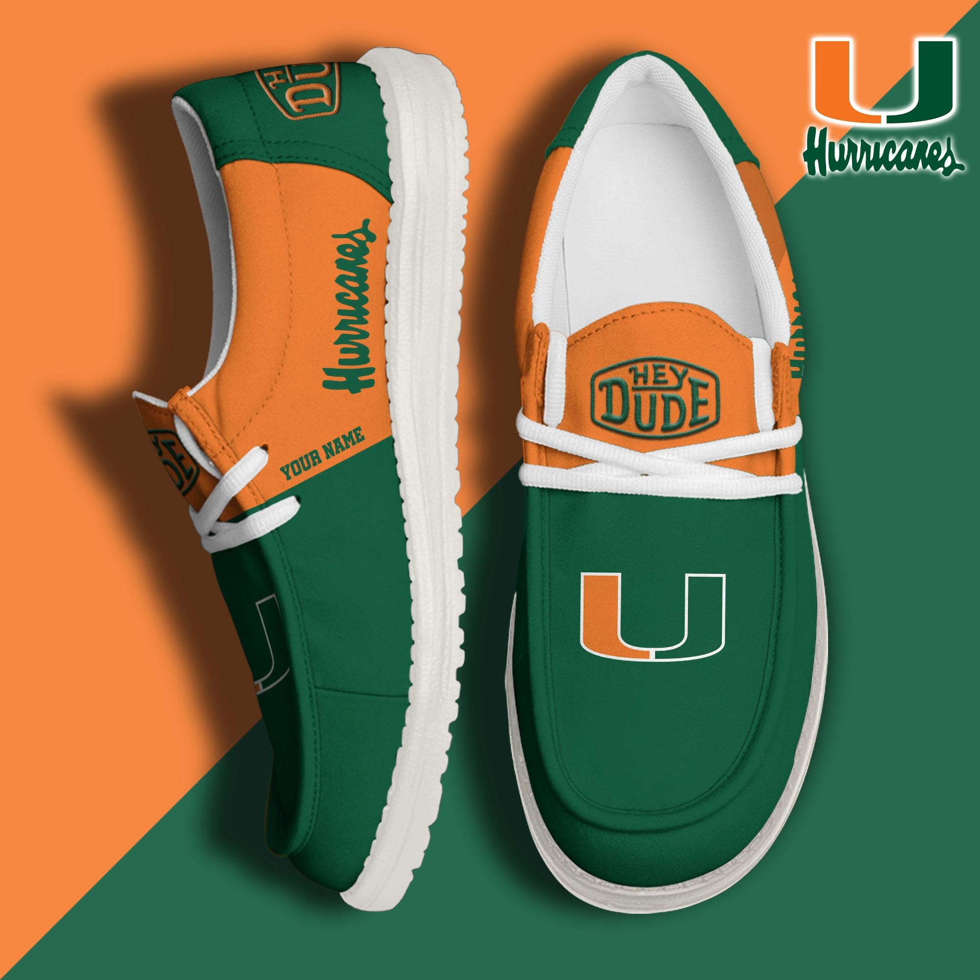 Miami Hurricanes Lace Up Loafers 2026
