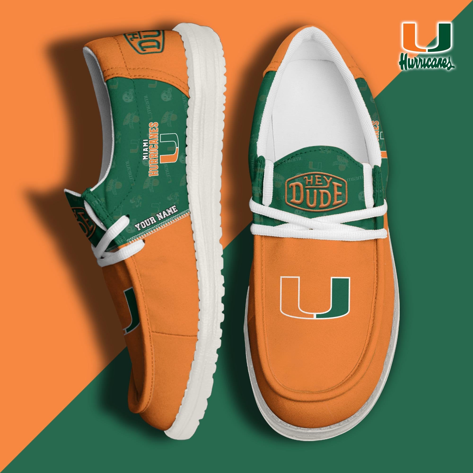 Miami Hurricanes Lace Up Loafers 2026