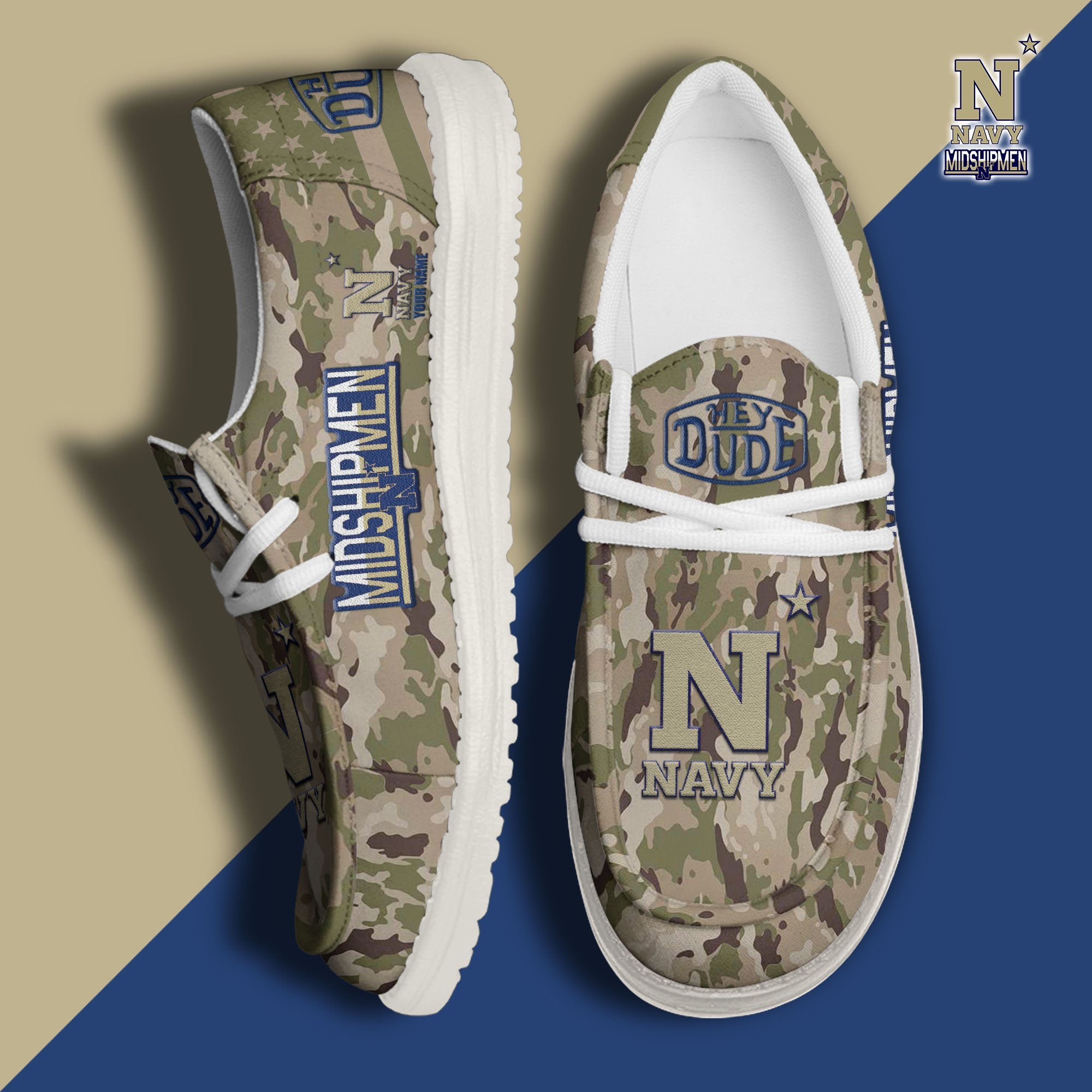 Navy Midshipmen Lace Up Loafers 2026