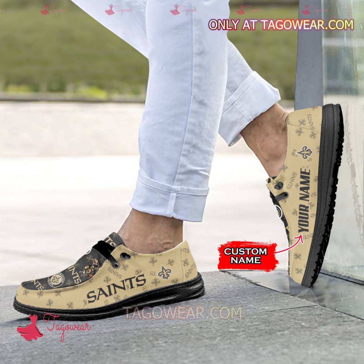 New Orleans Saints Lace Up Loafers 2026
