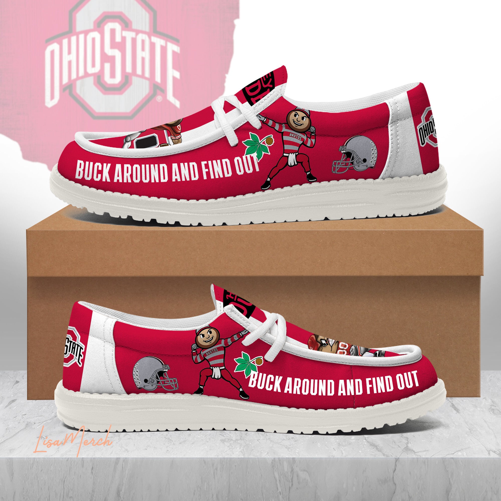 Ohio State Buckeyes Lace Up Loafers 2026