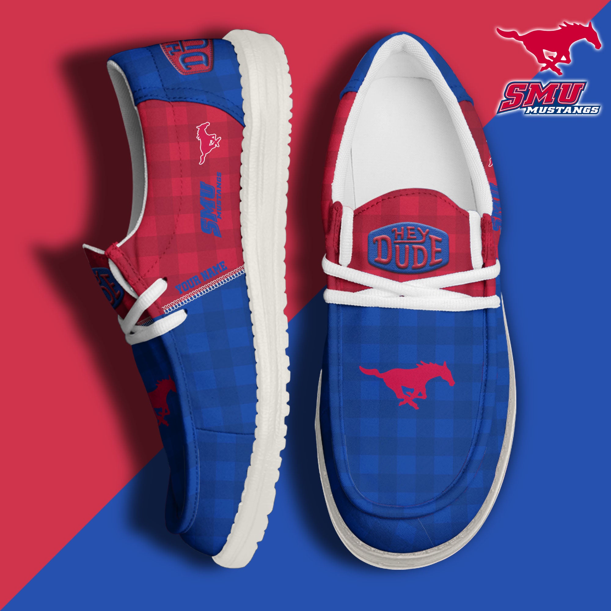 SMU Mustangs Lace Up Loafers 2026