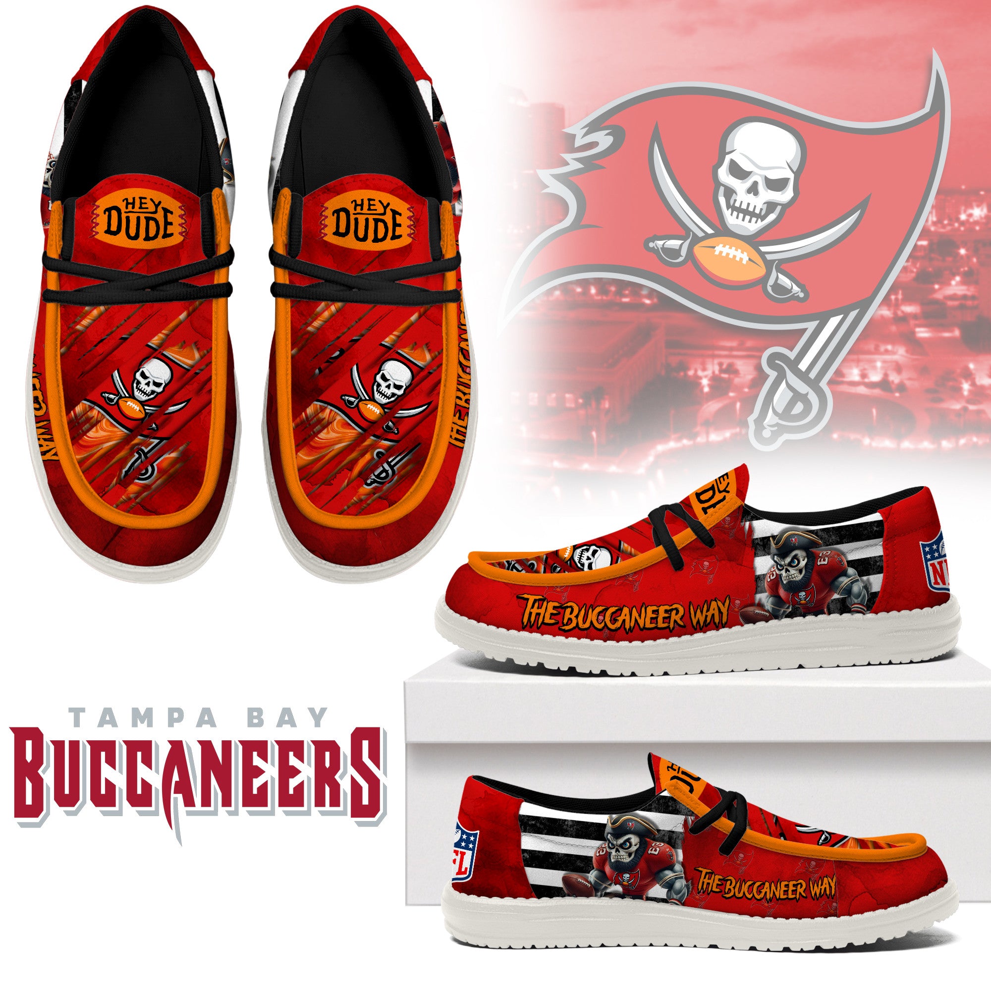 Tampa Bay Buccaneers Lace Up Loafers 2026