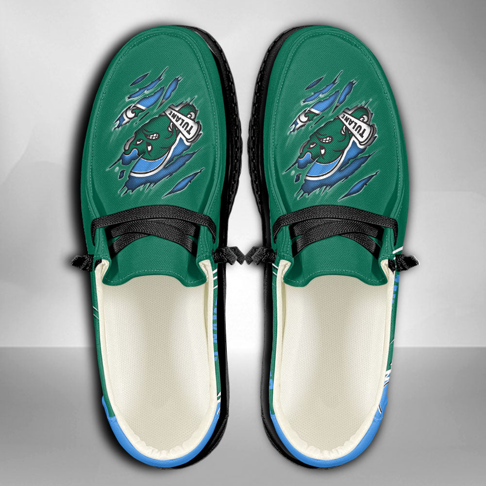 Tulane Green Wave Lace Up Loafers 2026