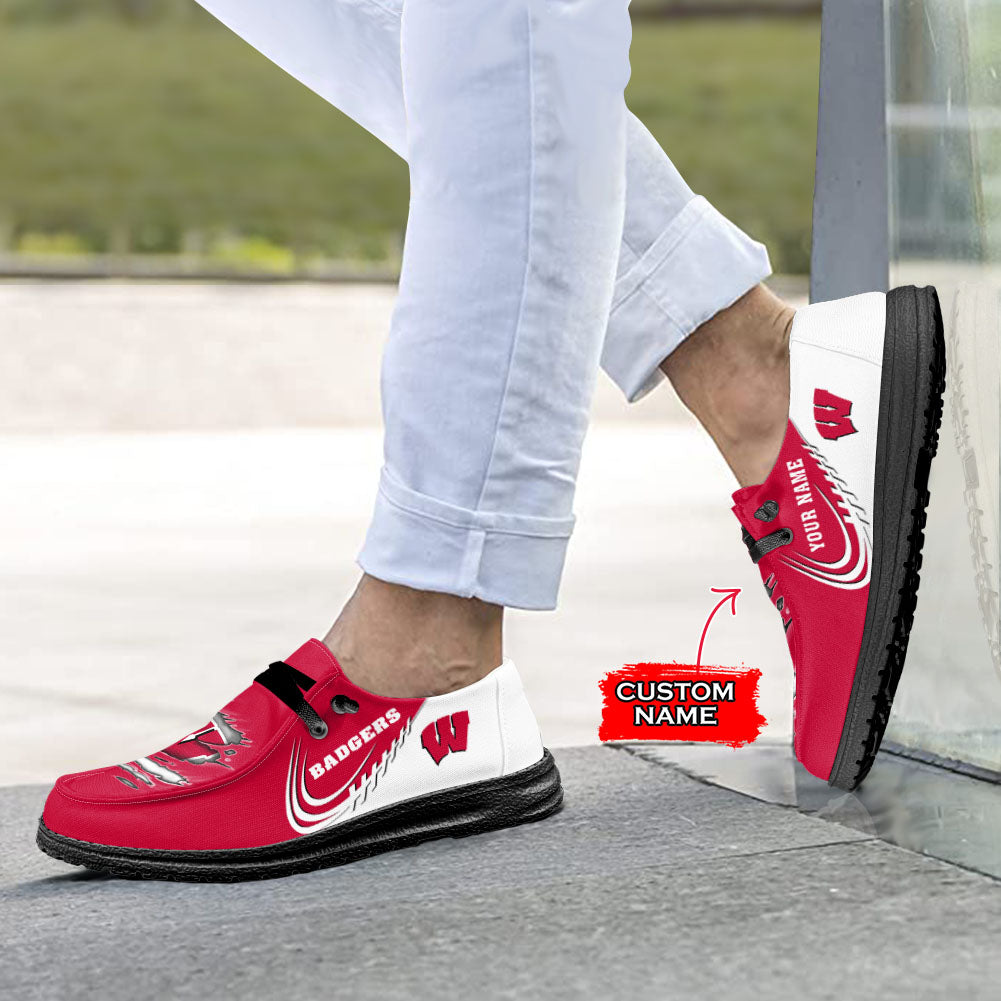 Wisconsin Badgers Lace Up Loafers 2026