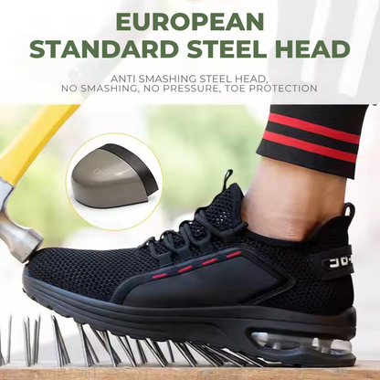 Invincible – Breathable Steel Toe Safety Shoes for Work & Construction | Lightweight & Slip-Resistant | OrthoHike