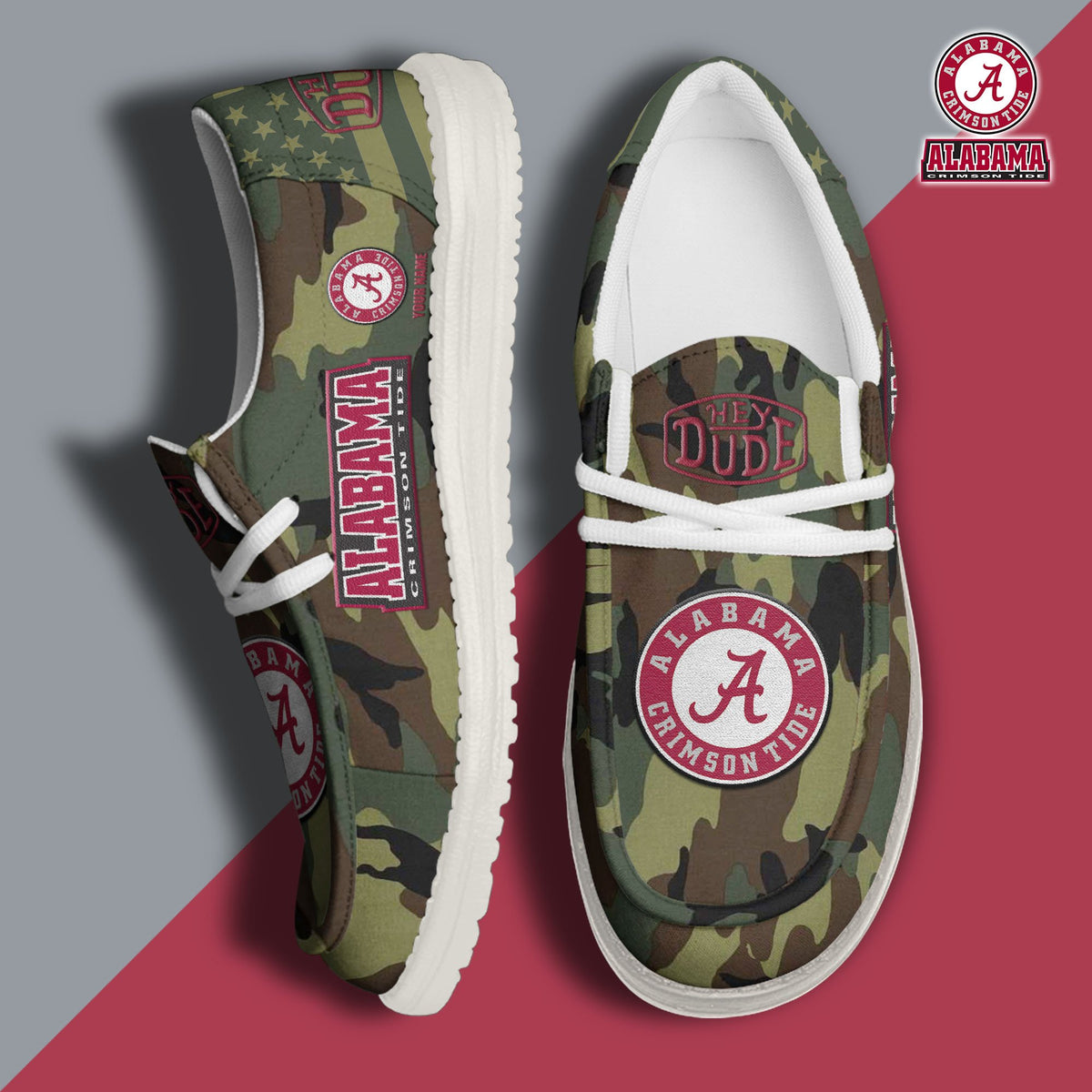 Alabama Crimson Tide Lace Up Loafers 2026