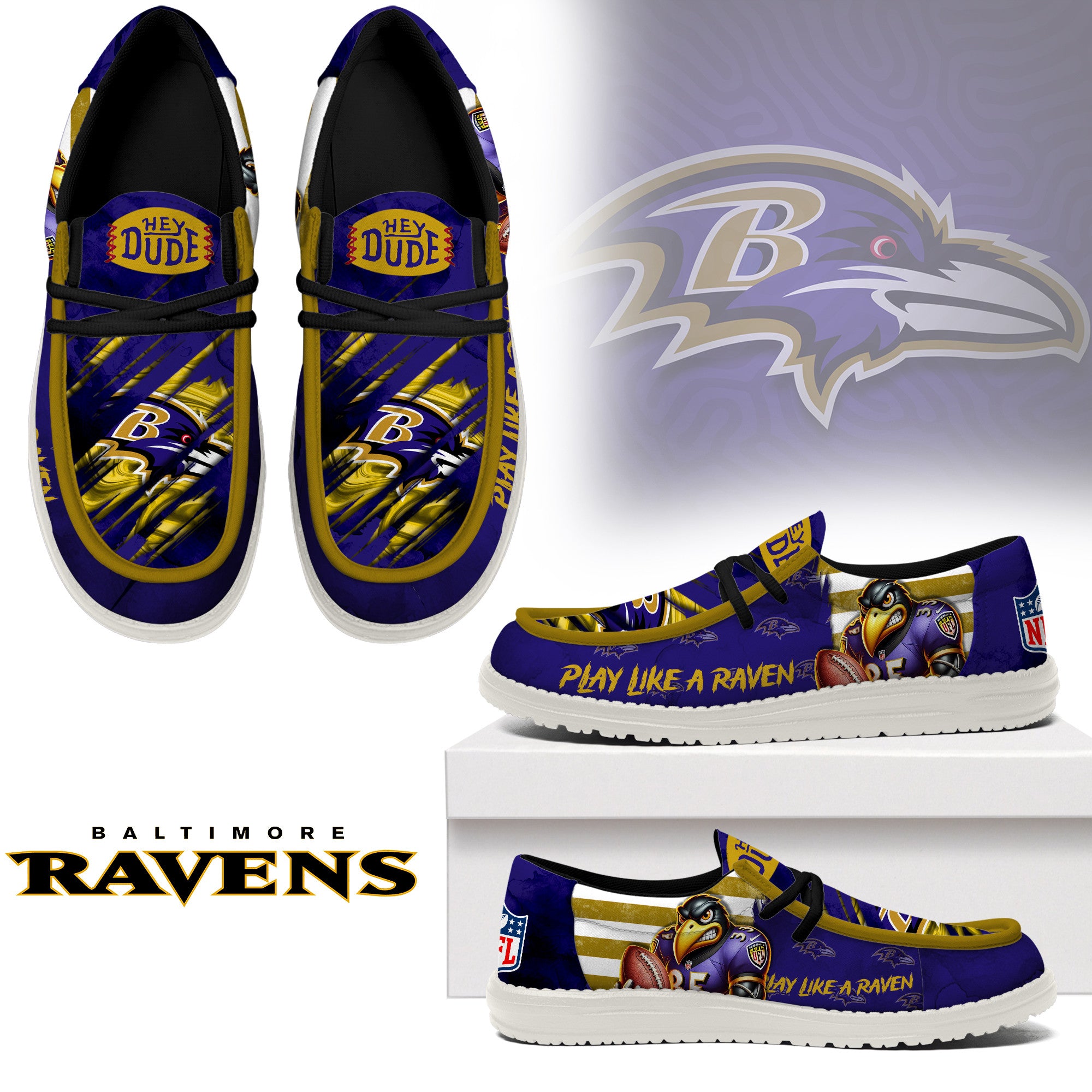 Baltimore Ravens Lace Up Loafers 2026
