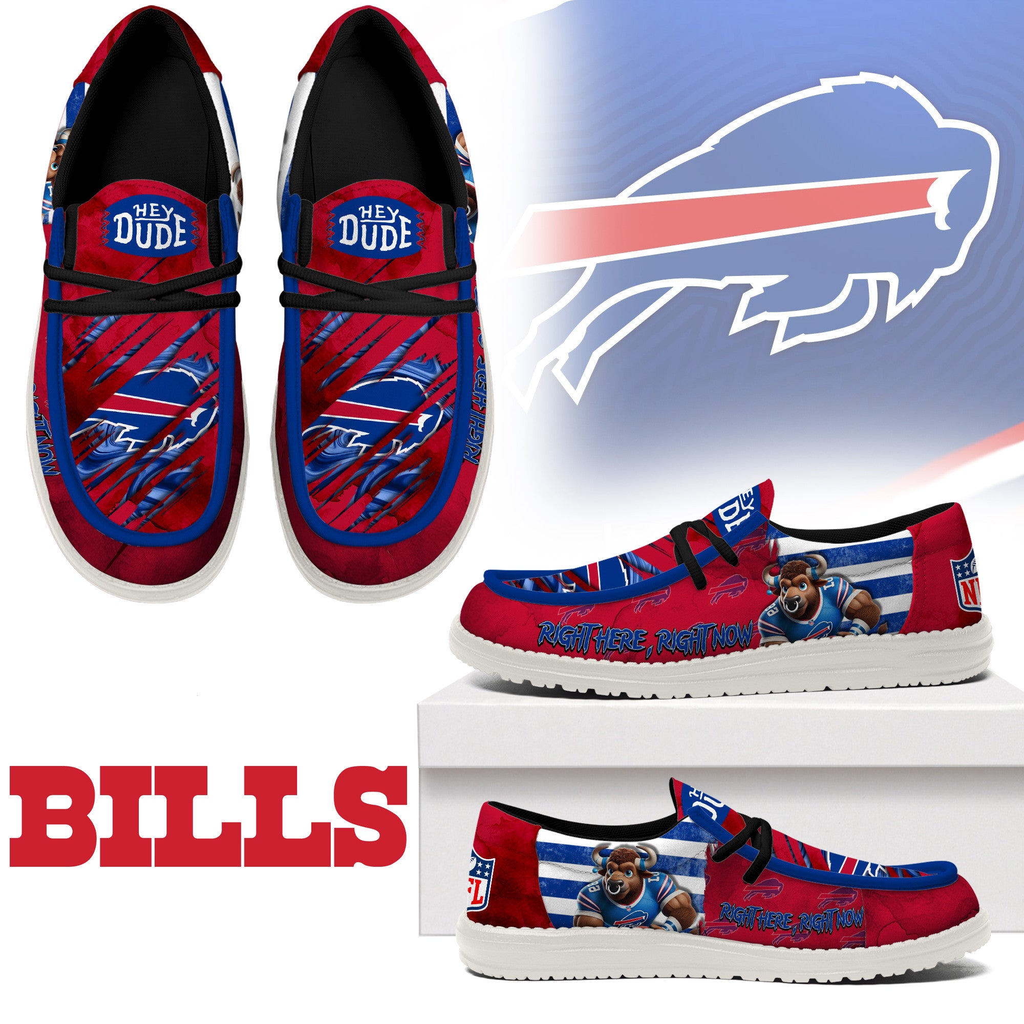 Buffalo Bills Lace Up Loafers 2026