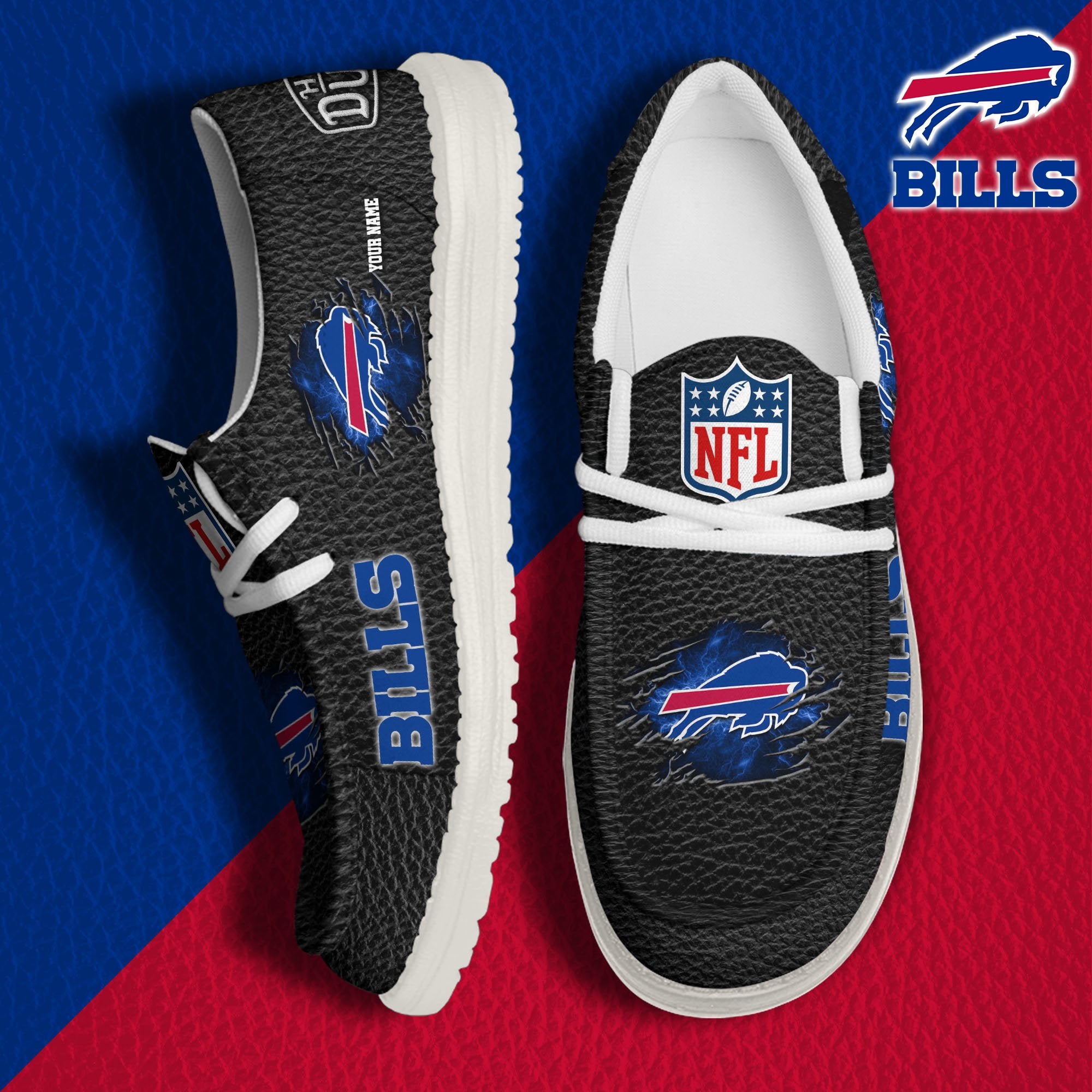 Buffalo Bills Lace Up Loafers 2026