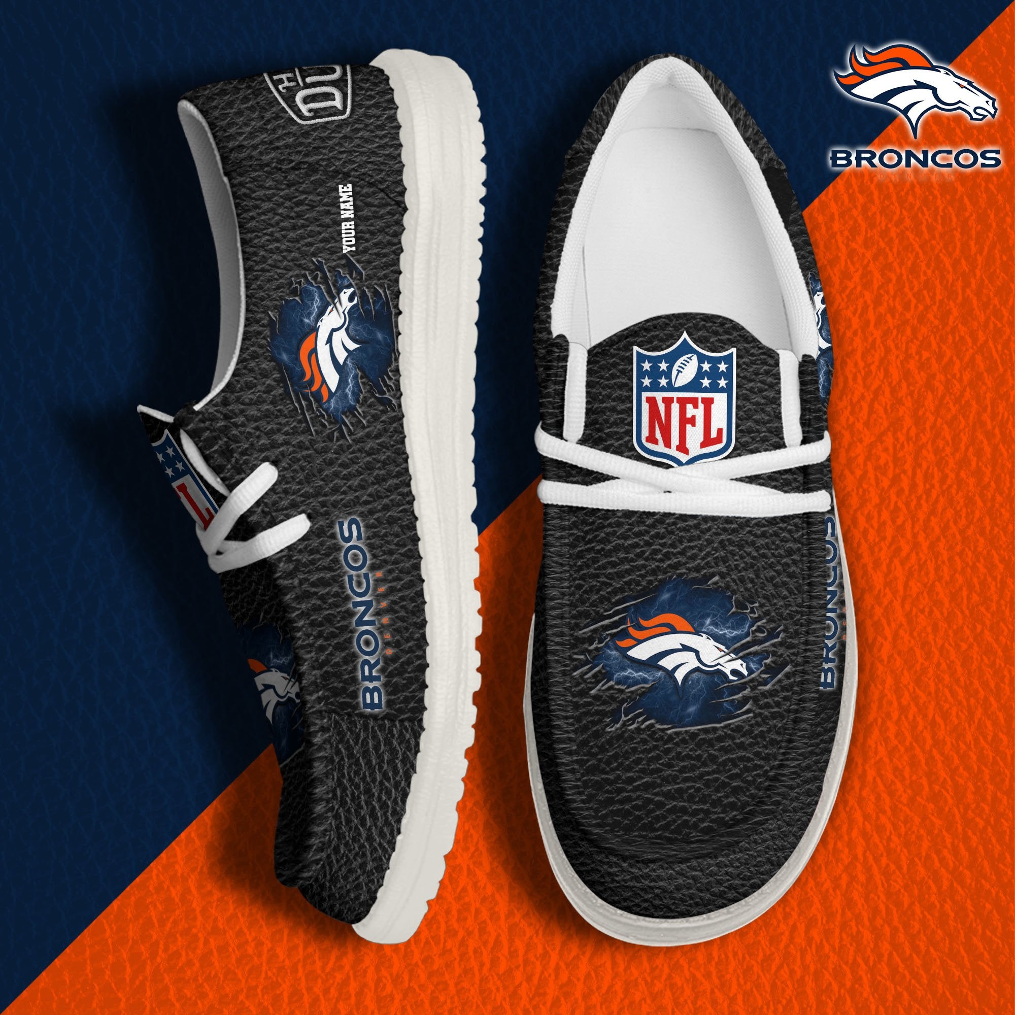 Denver Broncos Lace Up Loafers 2026