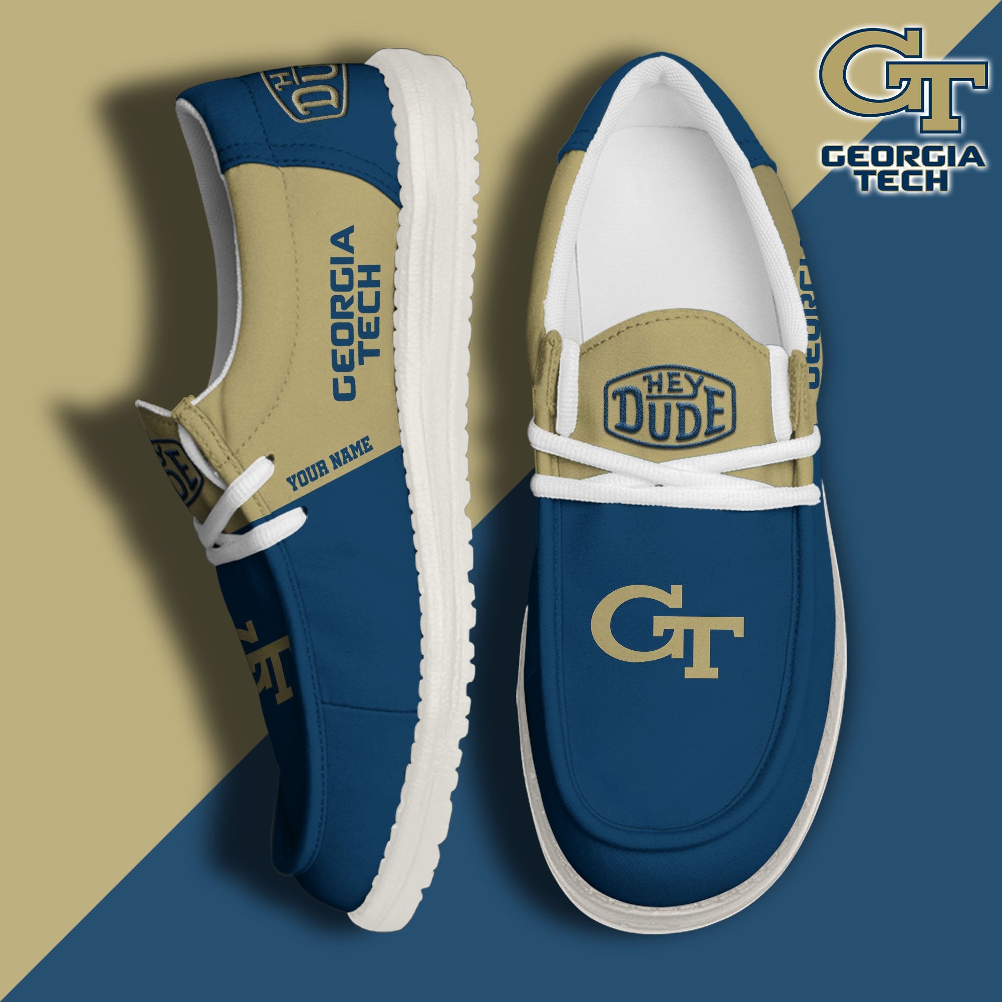 Georgia Tech Yellow Jackets Lace Up Loafers 2026