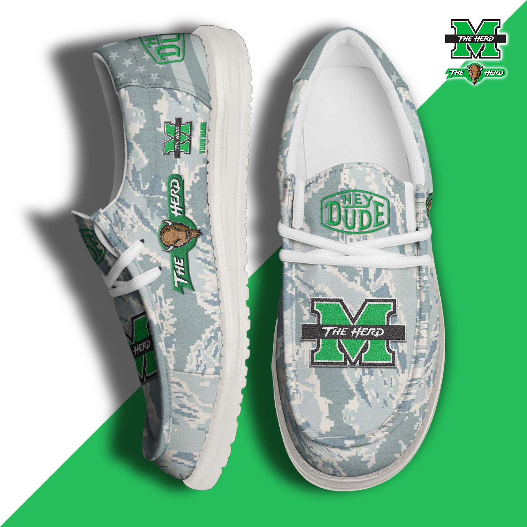 Marshall Thundering Herd Lace Up Loafers 2026