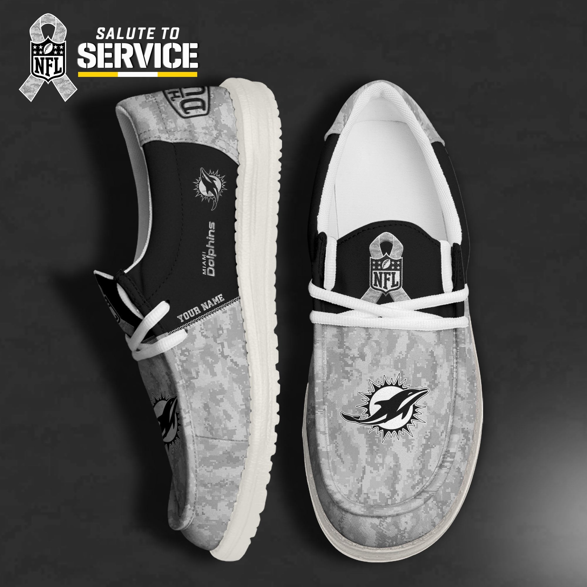 Miami Dolphins Lace Up Loafers 2026
