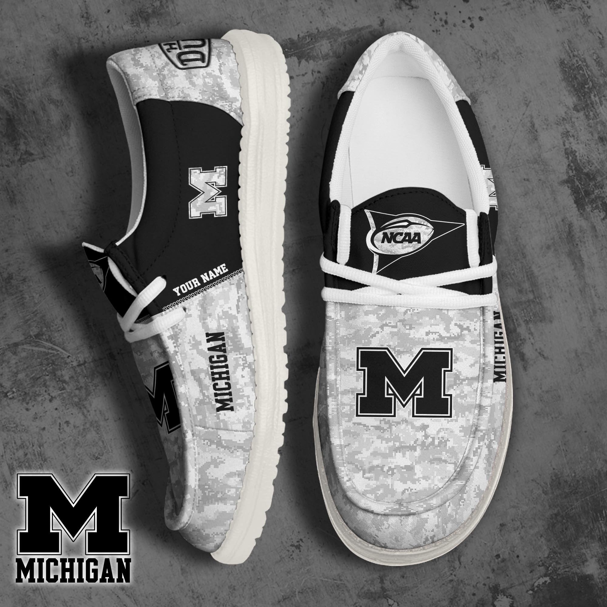 Michigan Wolverines Lace Up Loafers 2026