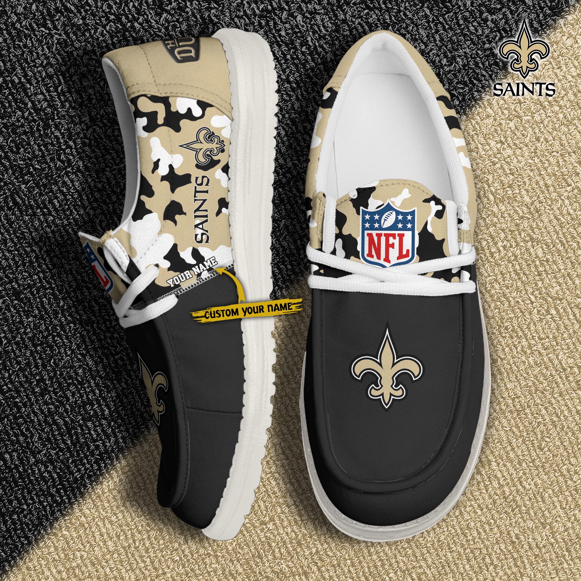 New Orleans Saints Lace Up Loafers 2026