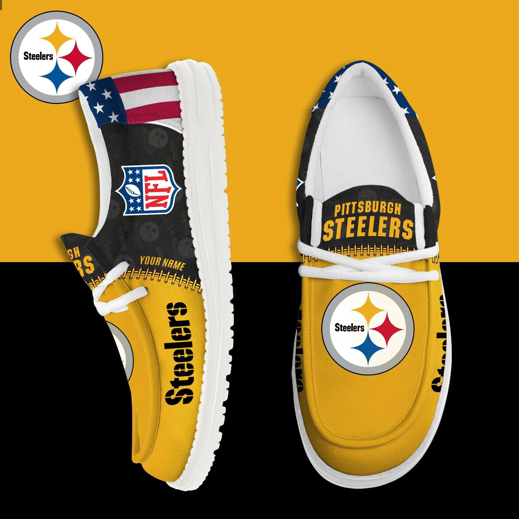 Pittsburgh Steelers Lace Up Loafers 2026