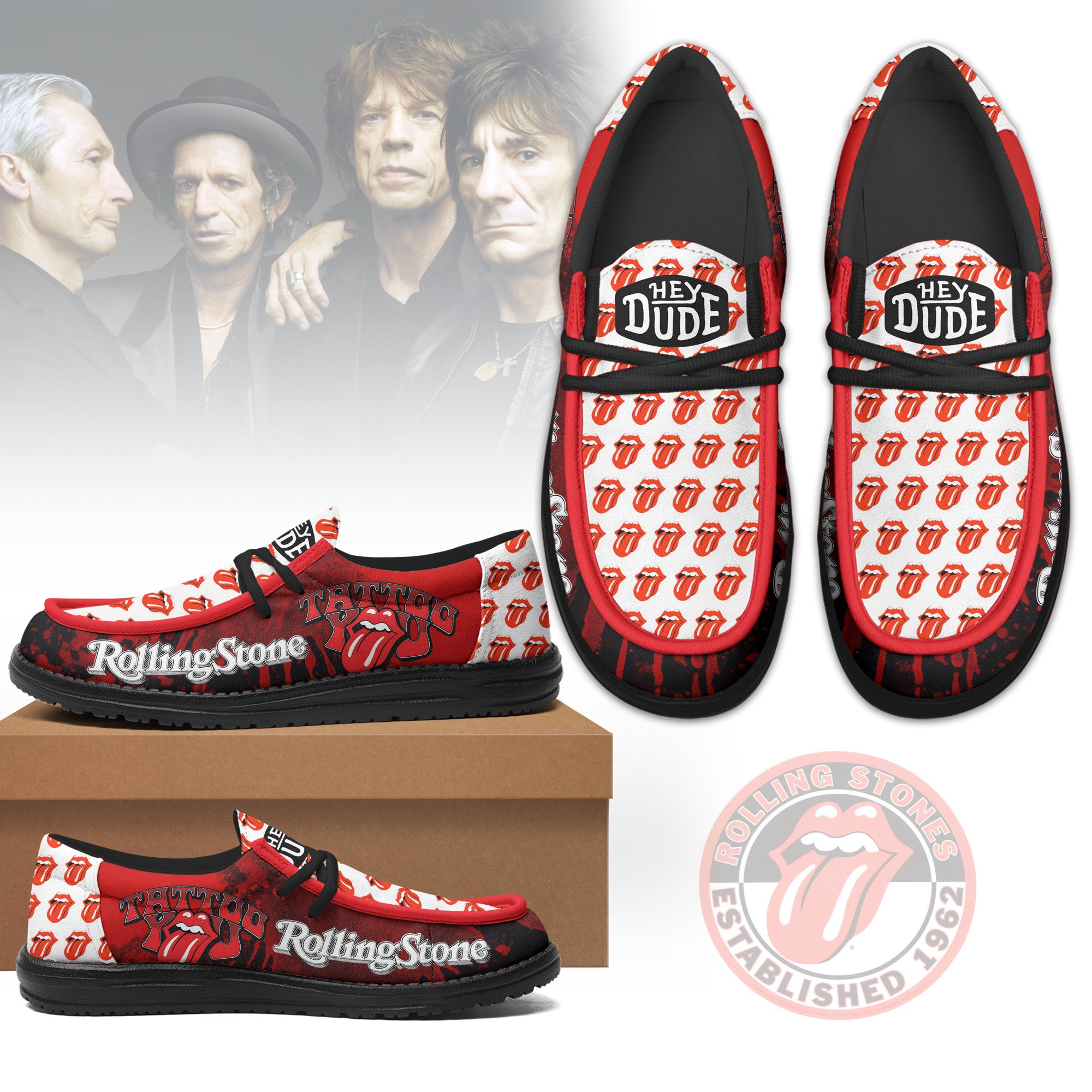 The Rolling Stones Lace Up Loafers 2026