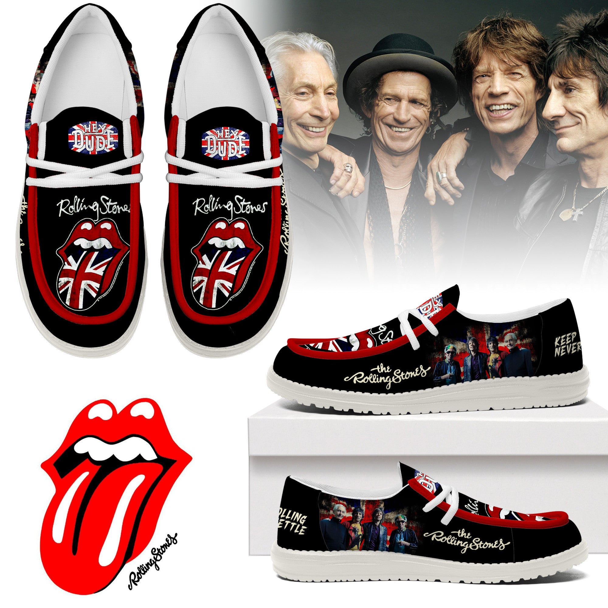 The Rolling Stones Lace Up Loafers 2026