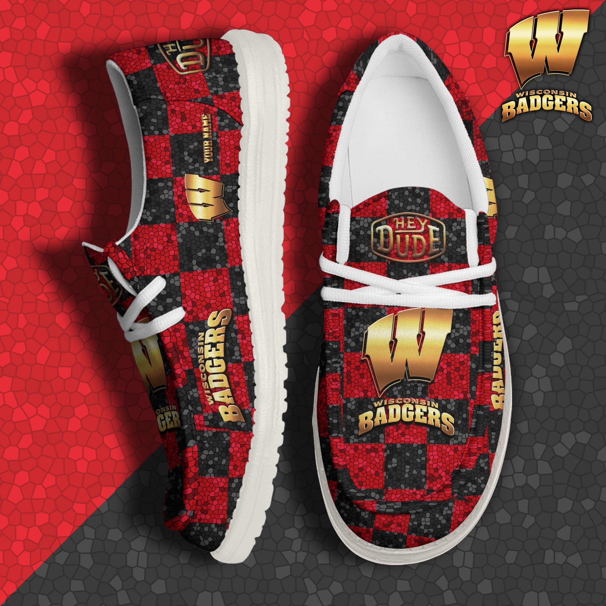 Wisconsin Badgers Lace Up Loafers 2026