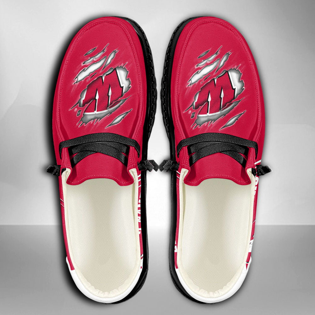 Wisconsin Badgers Lace Up Loafers 2026