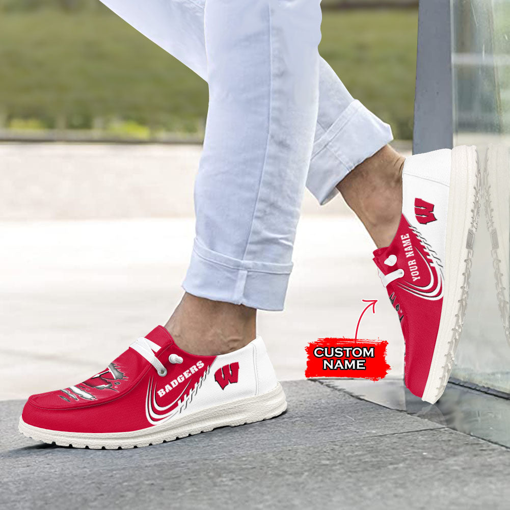 Wisconsin Badgers Lace Up Loafers 2026